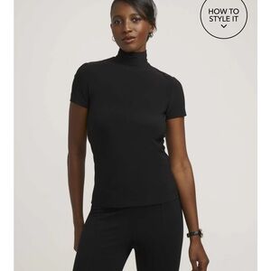 Ann Klein Mock Turtle Neck Top